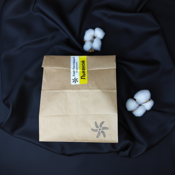 Хлеб на закваске Льняной BIO' Hleb, (желтый) 500гр