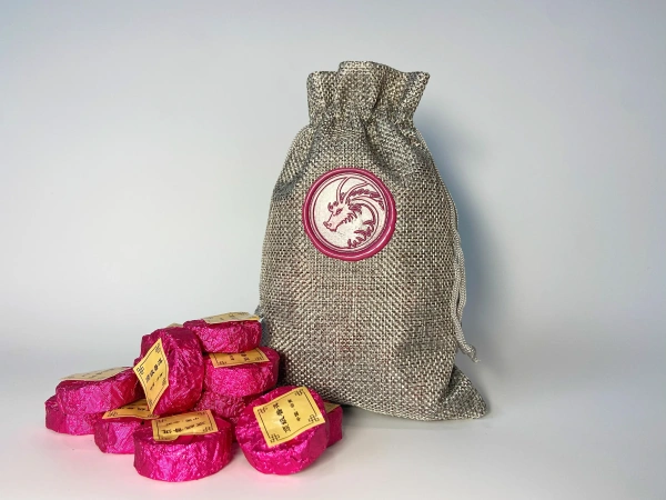 Чай Шу Пуэр Мини то ча Розовый медальон блин 8г (вес медальона) 100г Мосчайторг