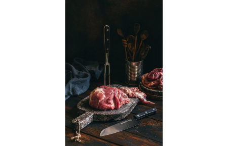 Вилка для мяса Harakiri, 208 мм, черная рукоять (SHR-0065B) "Samura"
