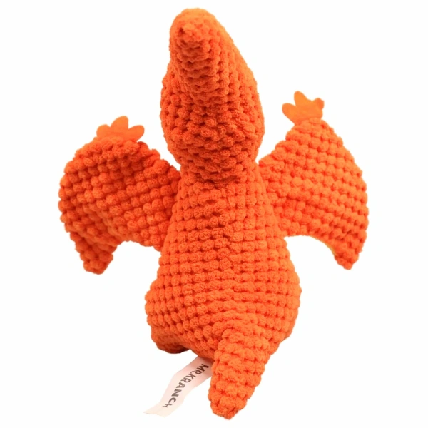 Игрушка для собак Птерозавр плюшевая с пищалкой 23 см оранжевая Mr.Kranch