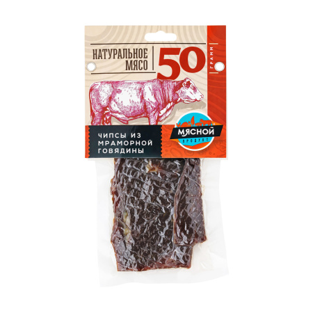 Чипсы из мраморной говядины 50г Аркадия